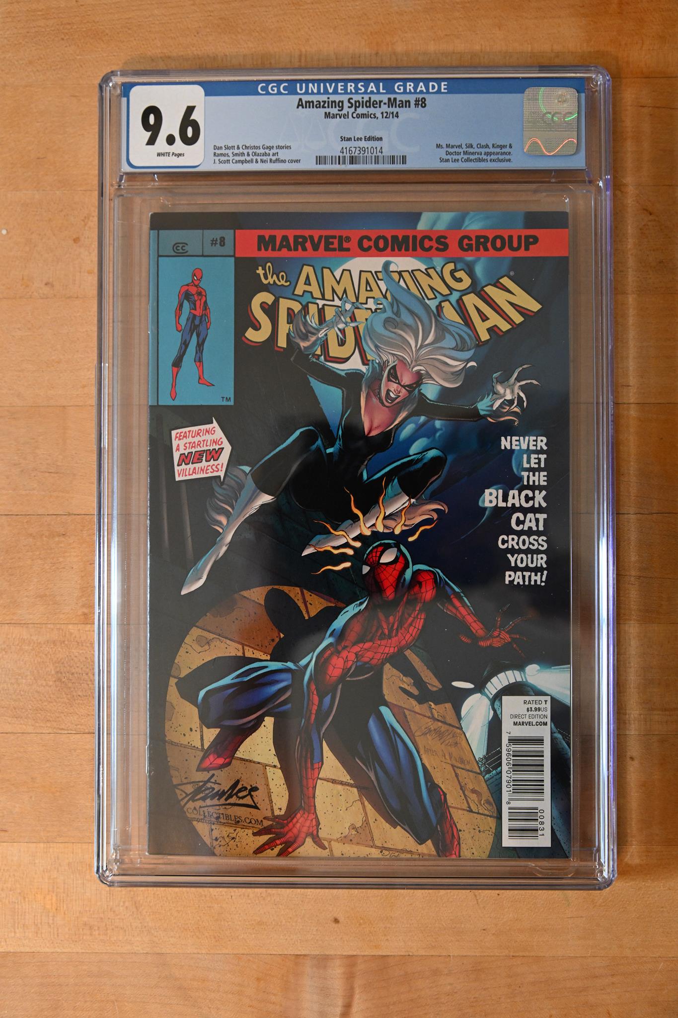 Amazing Spiderman, Vol 3 #8  Stan Lee Variant Issue - CGC 9.6 (L001)