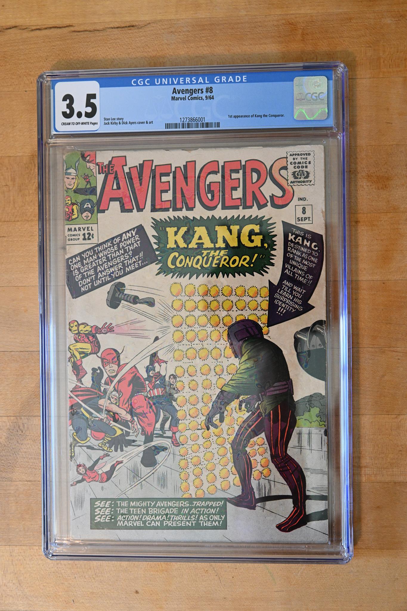 Avengers #8 CGC 3.5 First Kang Conqueror KEY ISSUE C/OW PGS (L001)