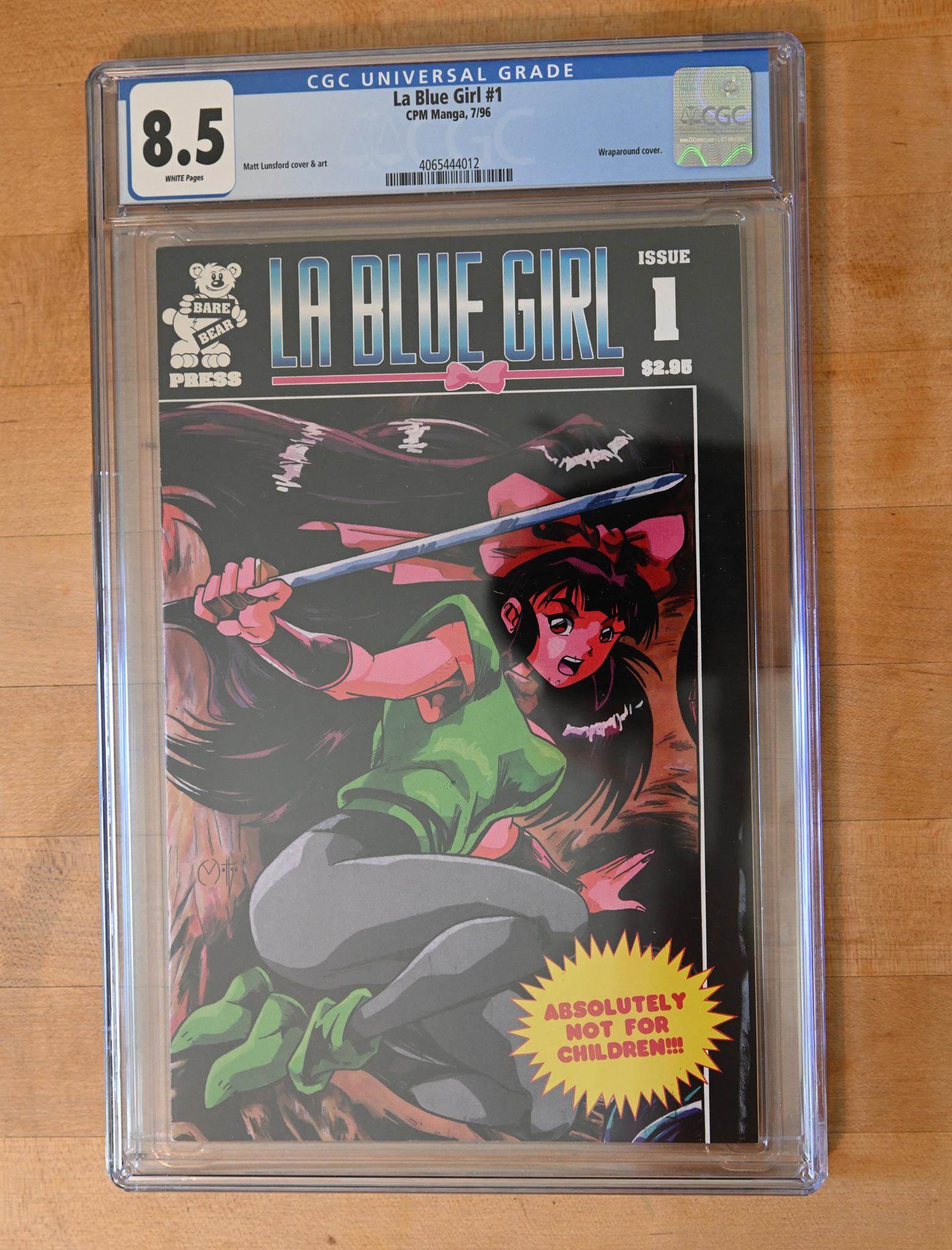 La Blue Girl #1 Bare Press Wraparound Cover CGC 8.5 W Pages(L001)