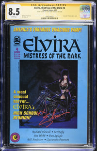 Elvira Mistress of the Dark #4 Photo Cover CGC SS 8.5 Signed by Cassandra