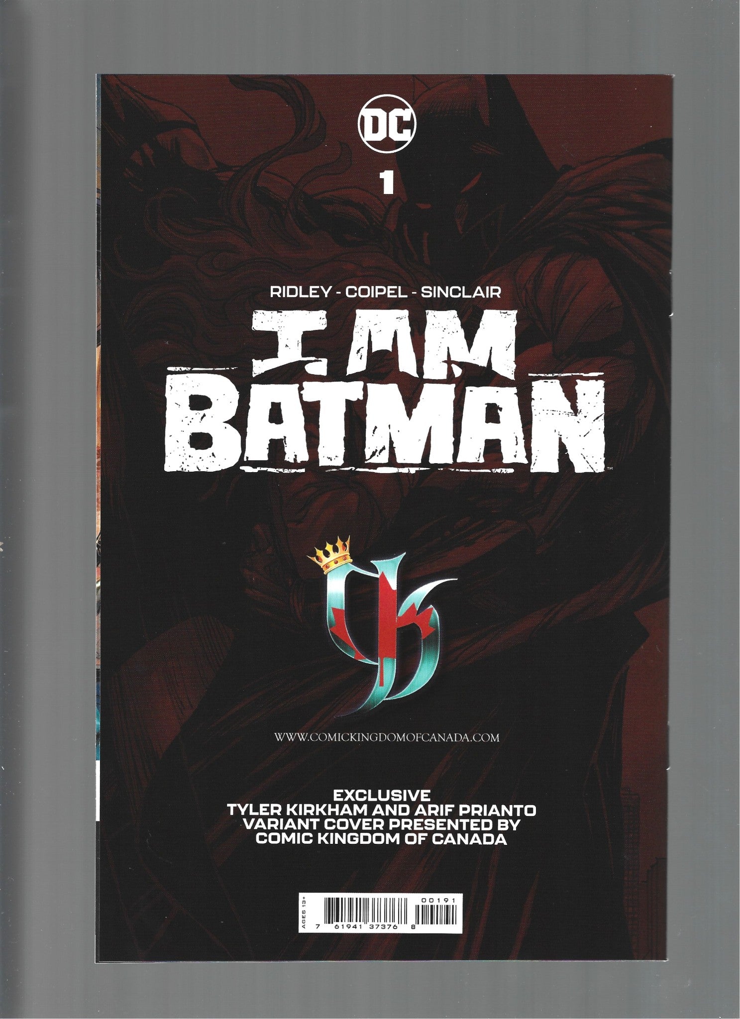 I Am Batman #1 Tyler Kirkham Cover NM(LF007)