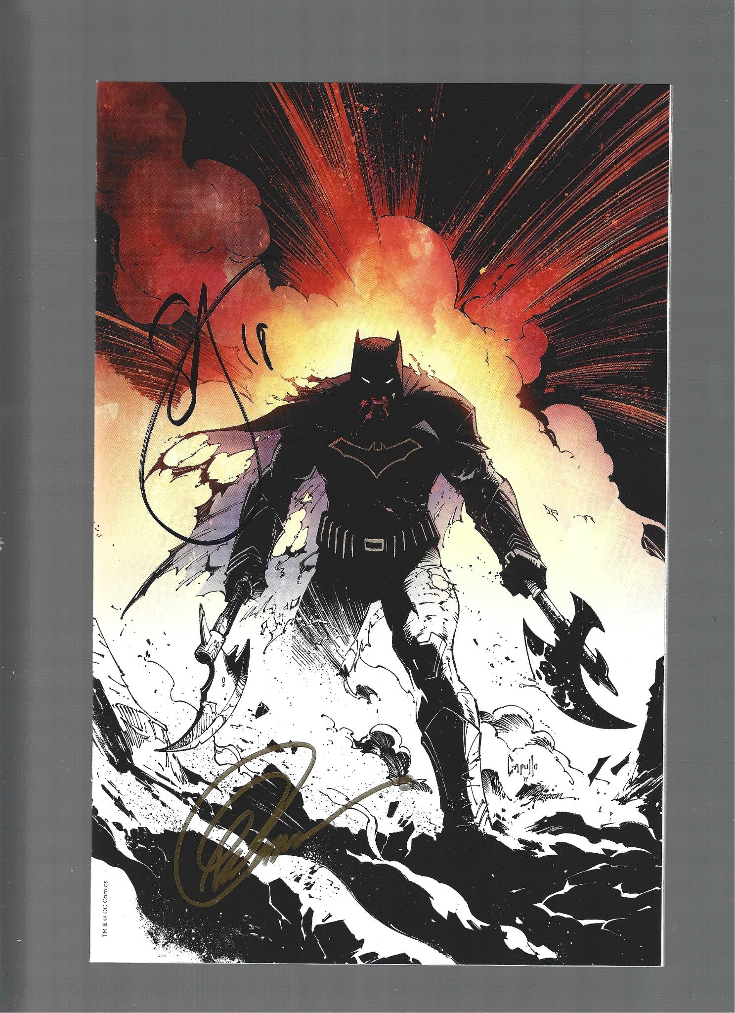 Dark Nights: Metal #1 Signed by Snyder & Capullo Comic Sketch Art NM  (LF007)