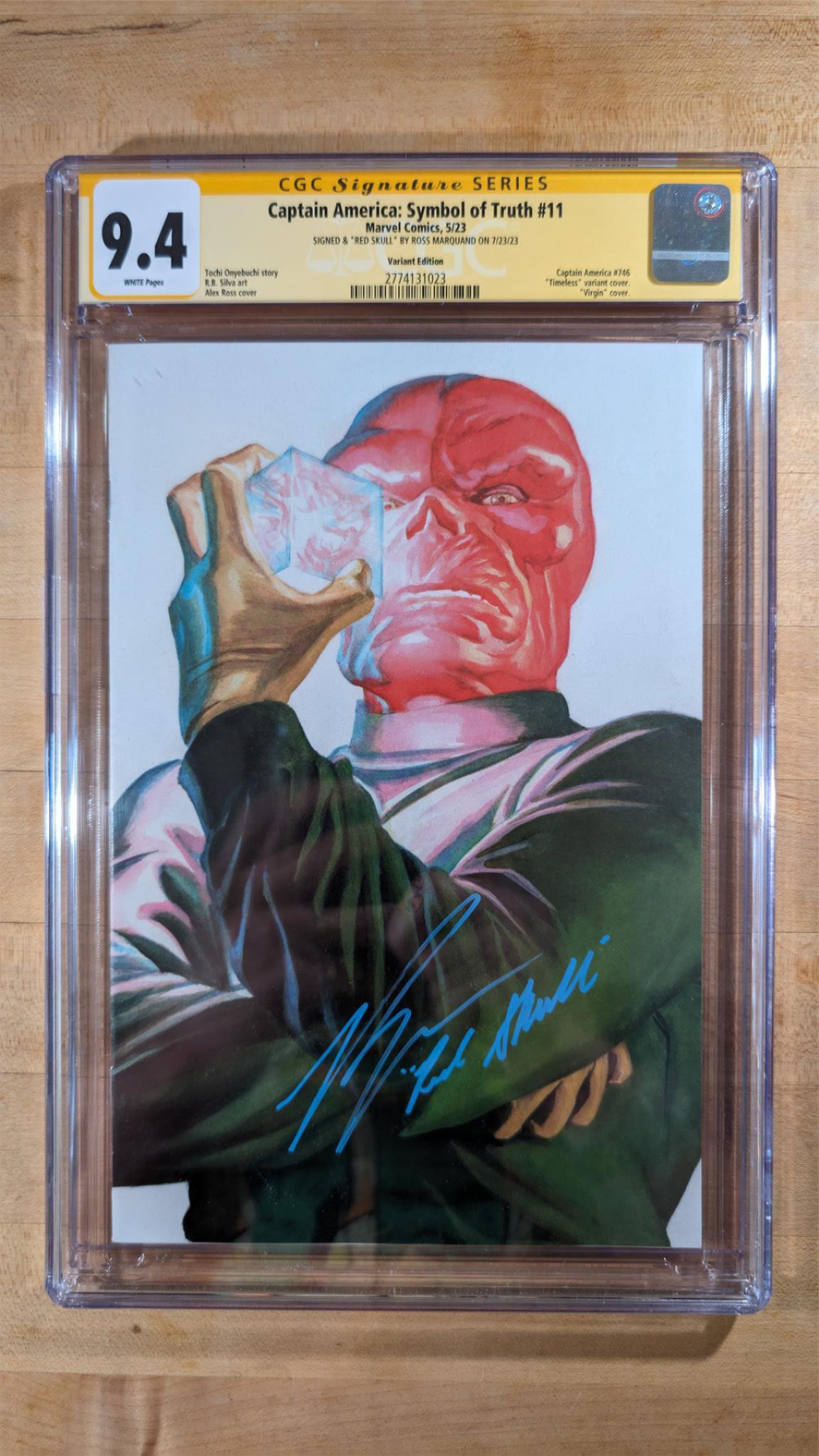 Captain America #11 VARIANT CGC 9.4 signed Ross Marquand RED SKULL ACTOR (H003)