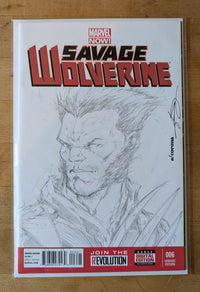 Savage Wolverine #6 Adelso Corona Wolverine Pencils Sketch VF/NM (LF005)