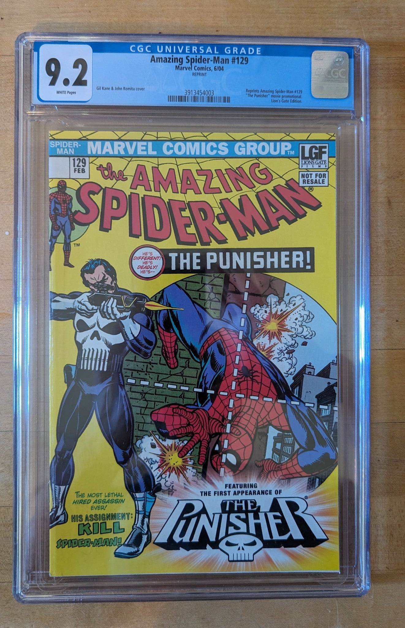 Amazing Spider-Man #129 CGC 9.2 LIONSGATE REPRINT  1st app Punisher (CG01)