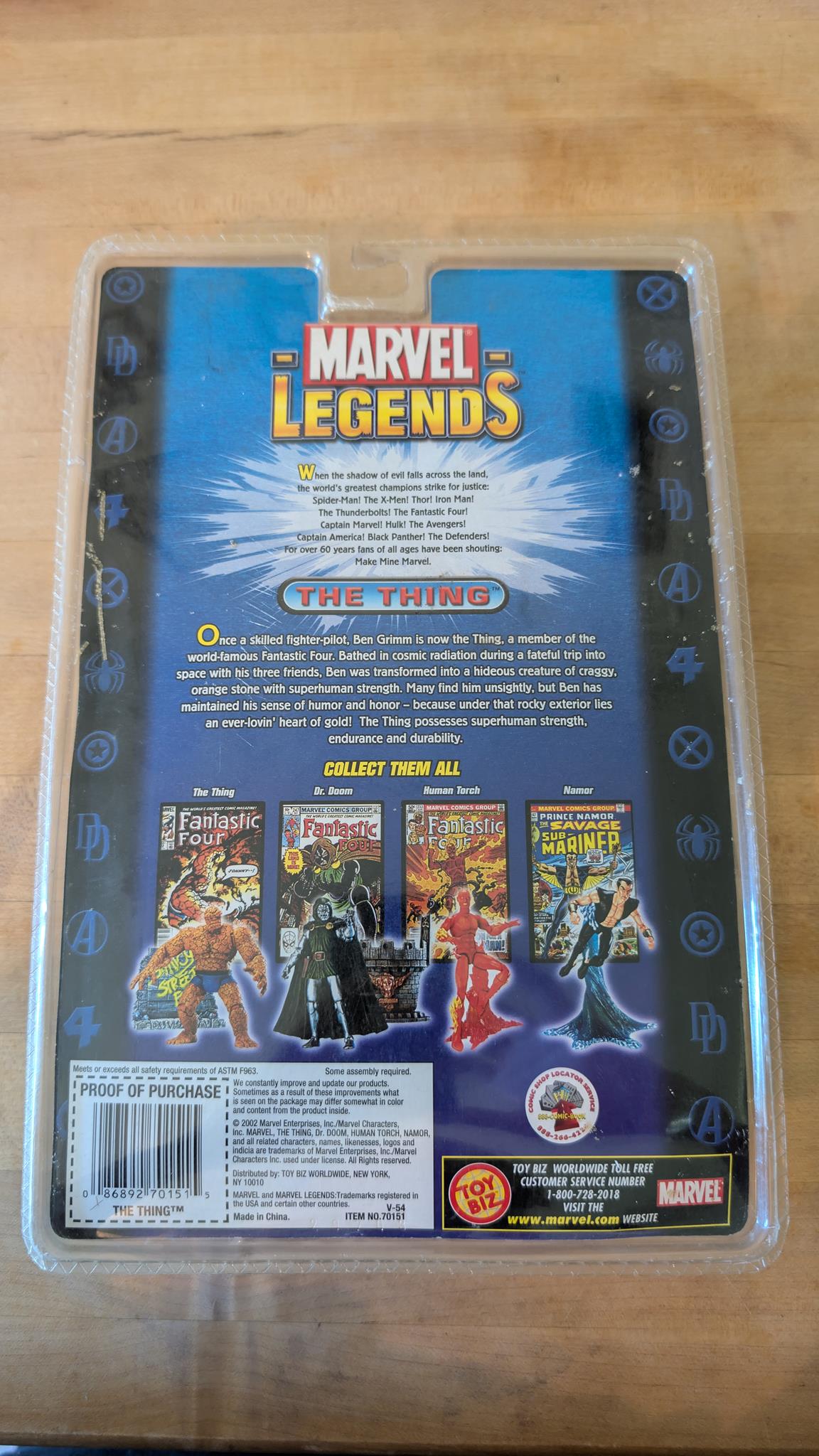 ToyBiz Marvel Legends series 2 The Thing  Action Figure (TB001)