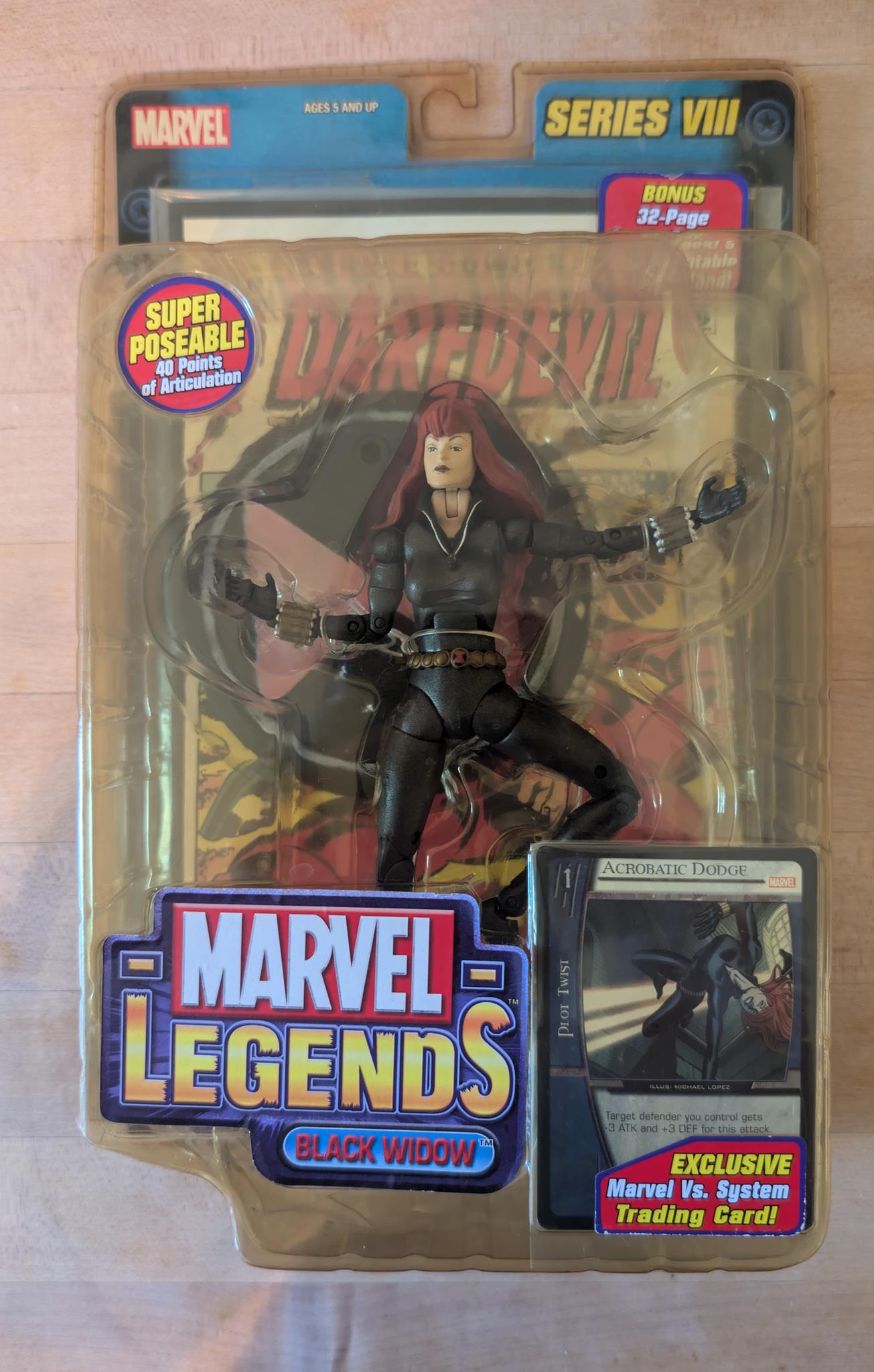 Toybiz Marvel Legends Series 8 Black Widow  Action Figure (TB001)