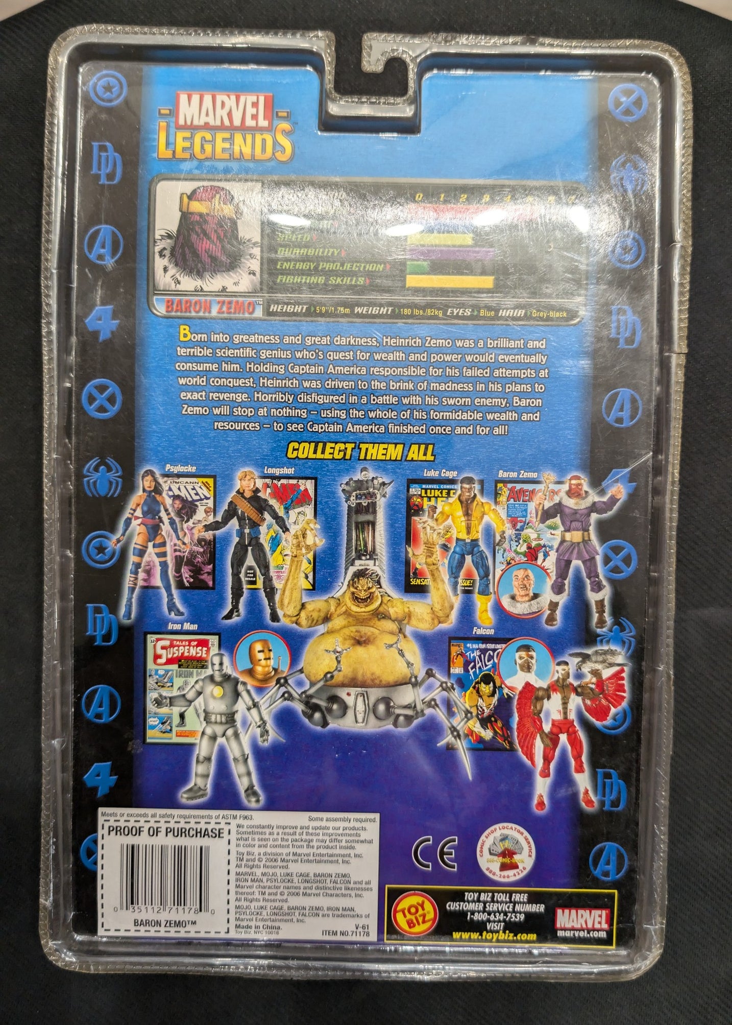 Toybiz Marvel Legends Mojo Series Baron Zemo Action Figure (TB001)