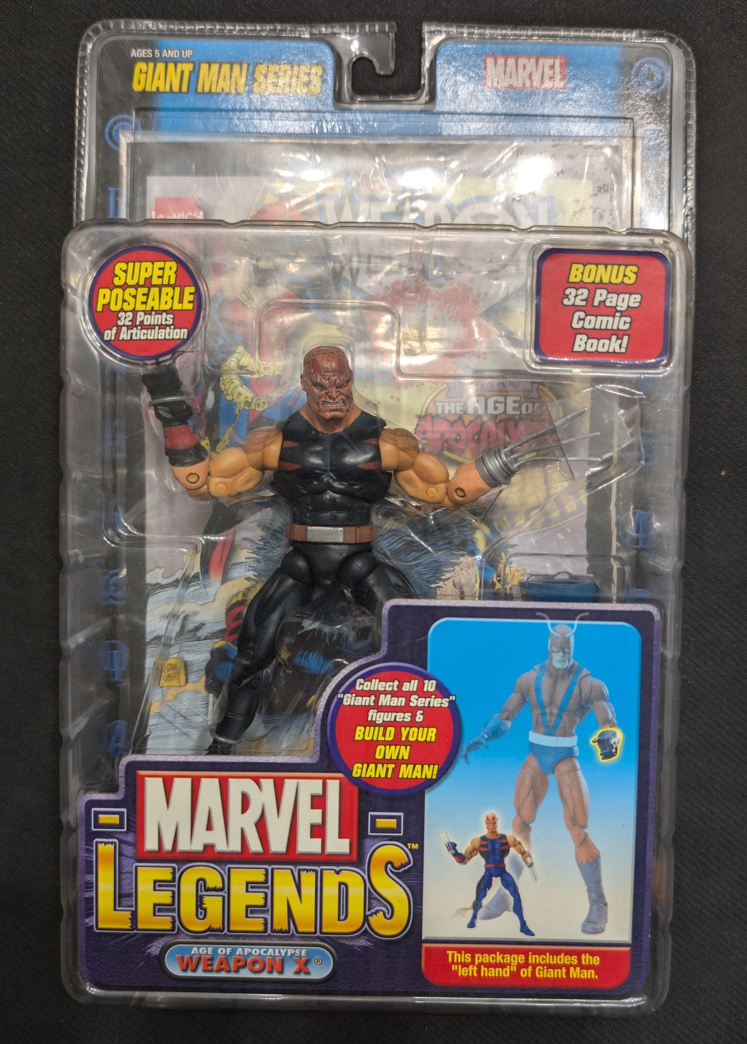 Toybiz Marvel Legends Giant Man Series Weapon X Burned Var.Action Figure (TB001)