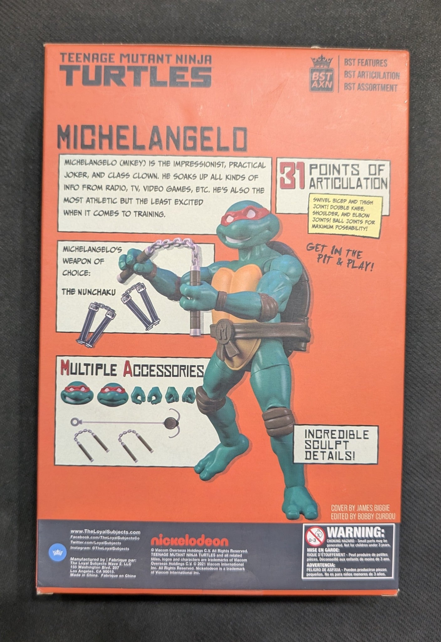 BST AXN TMNT Michelangelo Comic Book + Action Figure 2021 NIB (TY001)