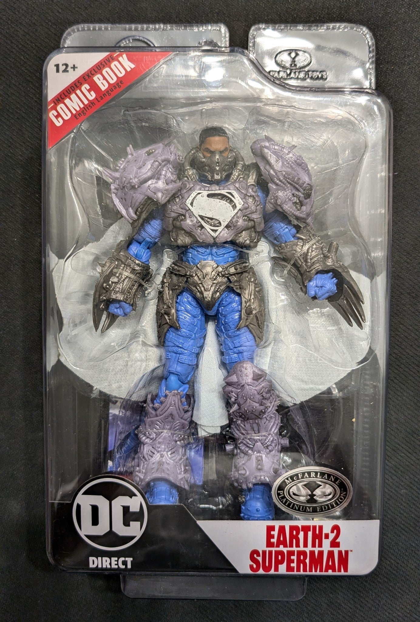 Mcfarlane DC Direct Page Punchers Earth-2 Superman Platinum Edition  (TY001)