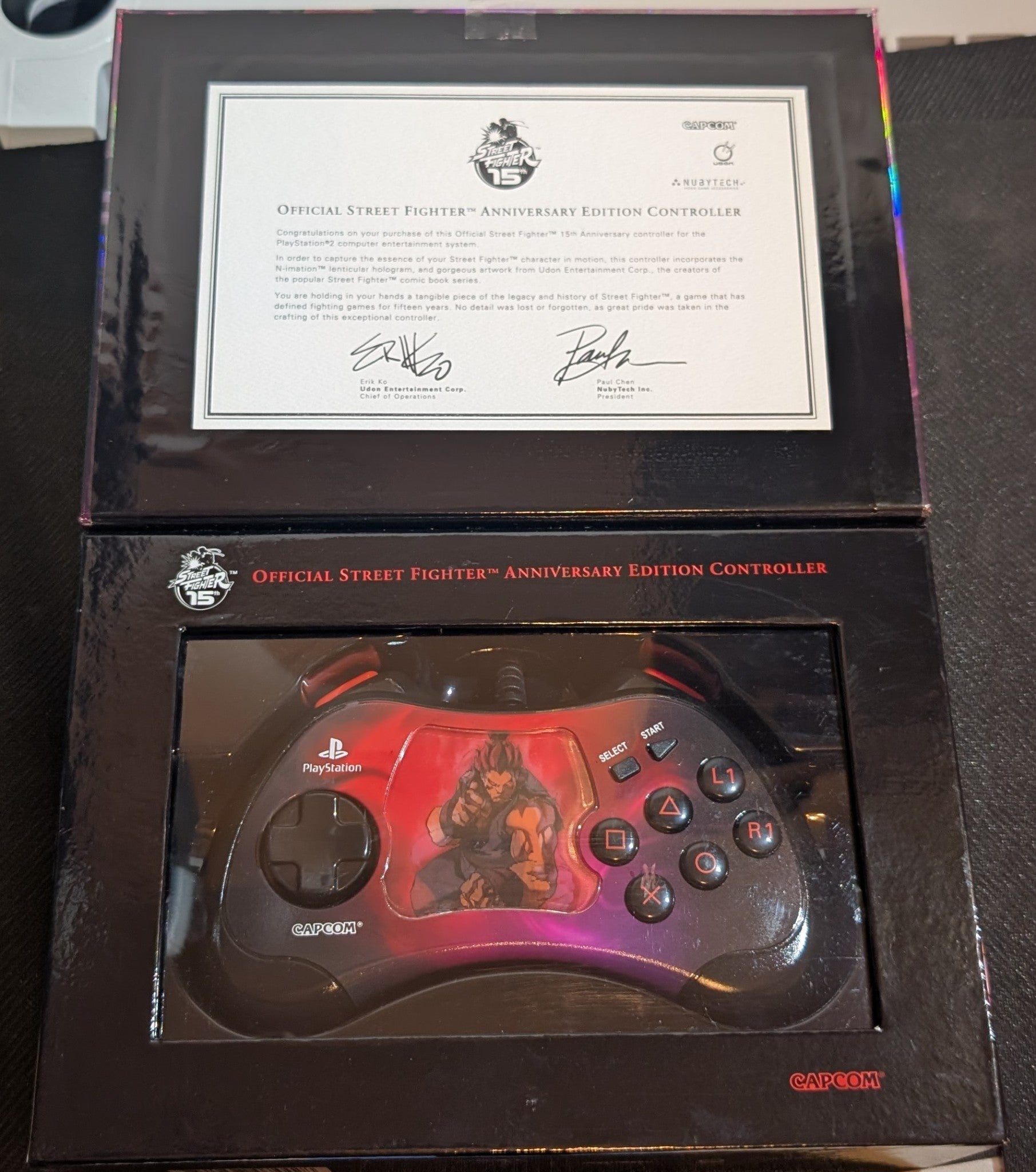 Akuma Street Fighter 15th Anniversary Controller PS2 PlayStation 2 Pad (V055)