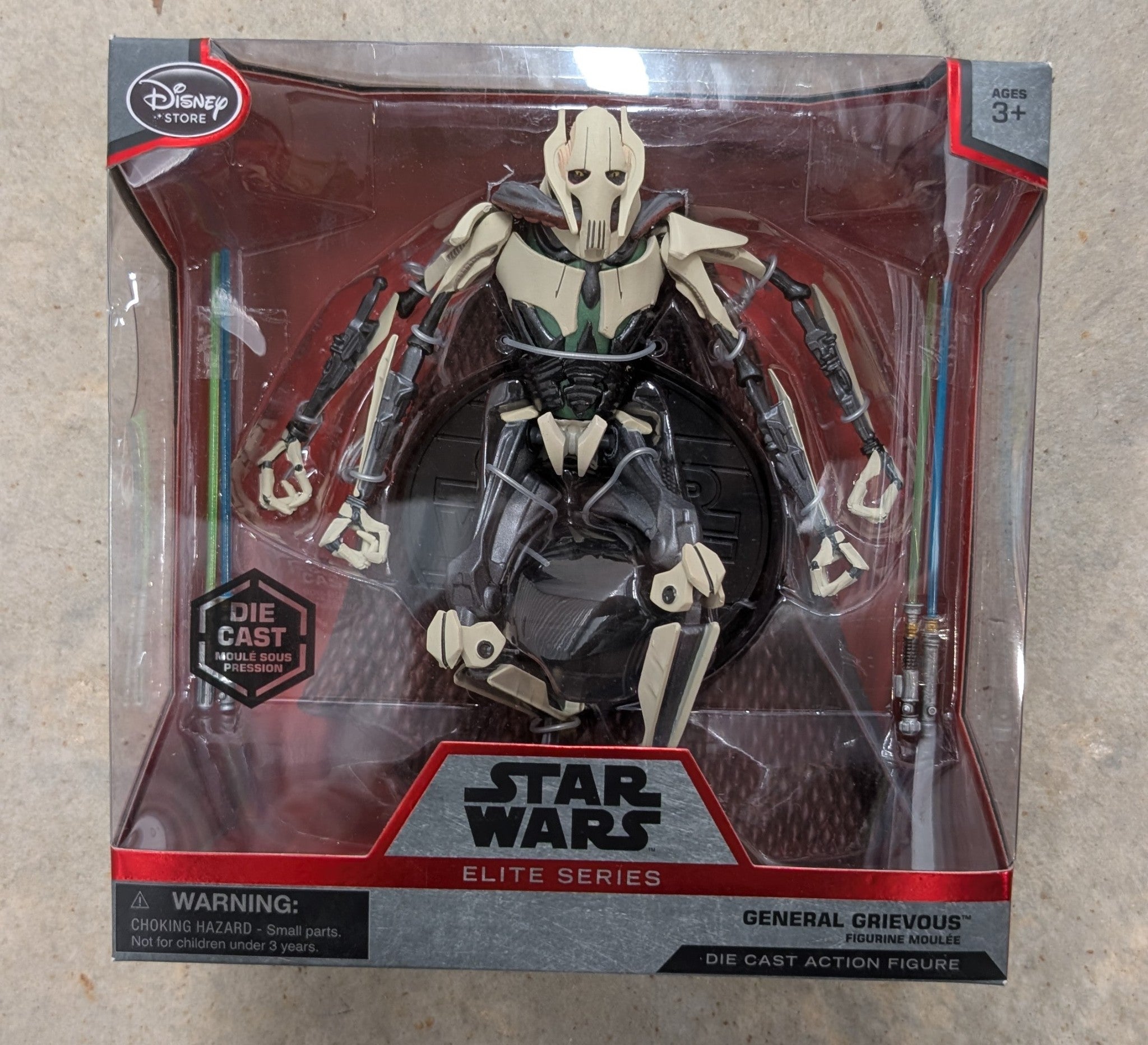 Star Wars Disney Store Die Cast Elite Series-General Grievous Figure  (ty006)
