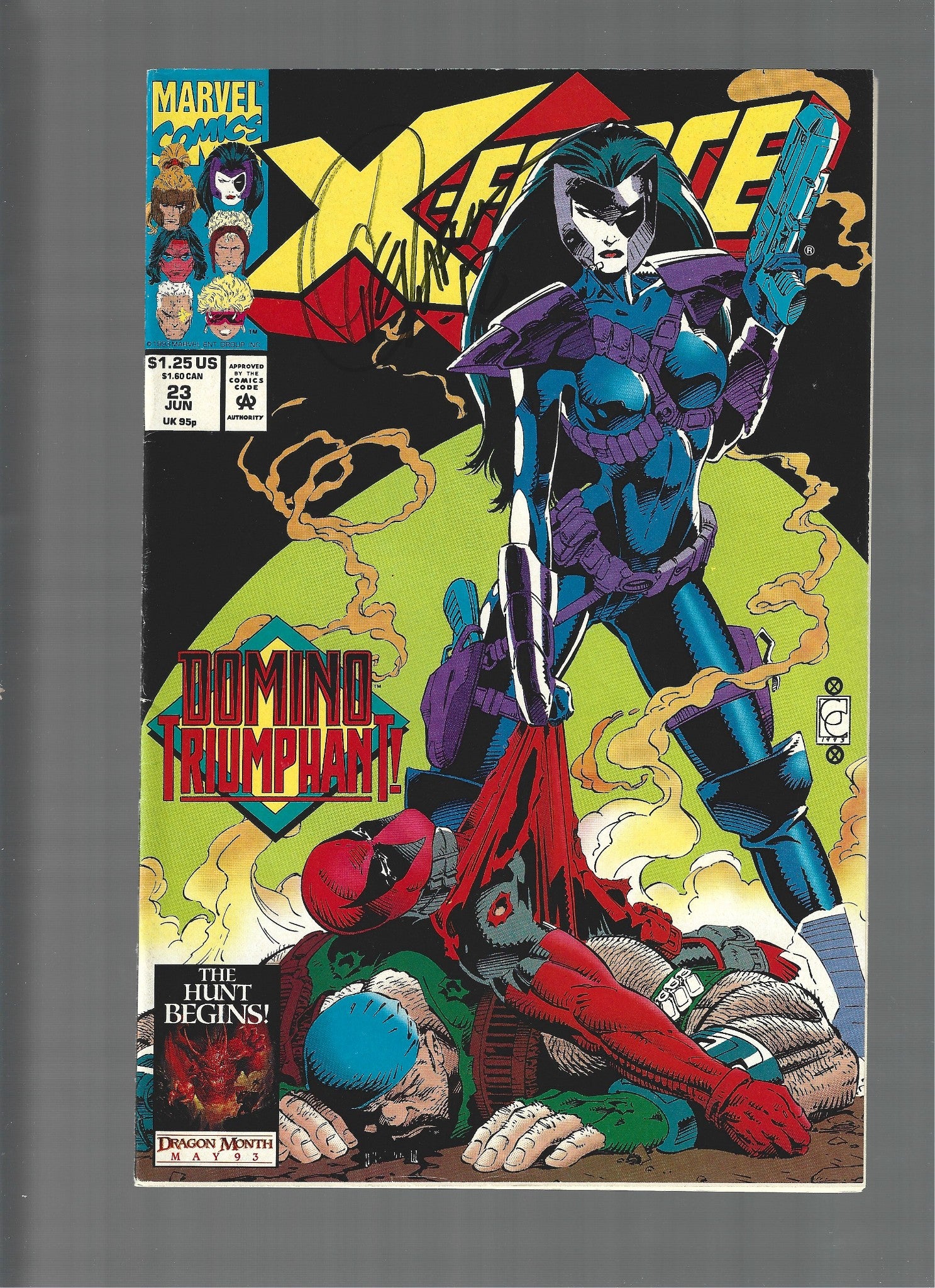 X-Force #23 Signed by Greg Capullo VF-  (LF007)